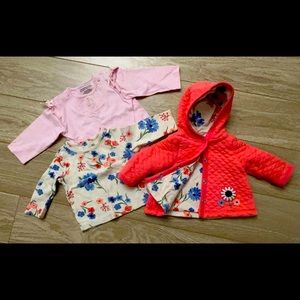 JUICY COUTURE BABY & OFFSPRING Tee & Hooded Jacket set.